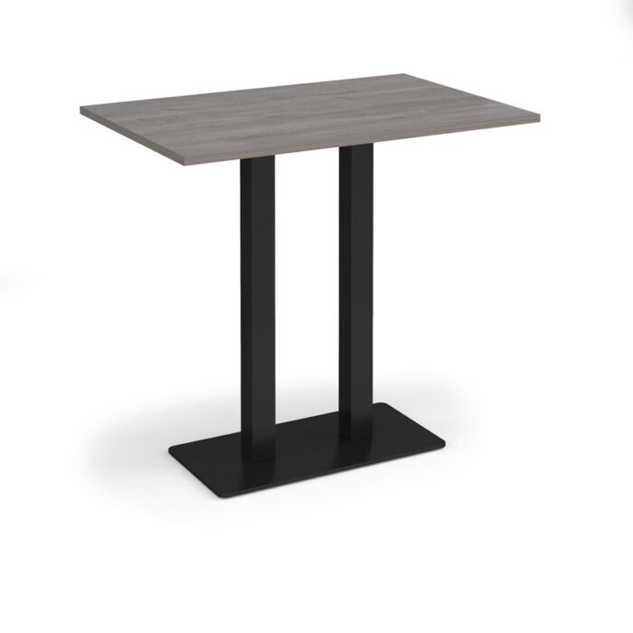 DAMS Eros rectangular poseur table with flat rectangular base and twin uprights 1200mm x 800mm-35853