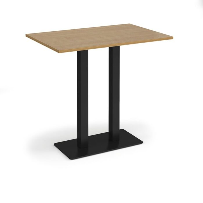 DAMS Eros rectangular poseur table with flat rectangular base and twin uprights 1200mm x 800mm-35857