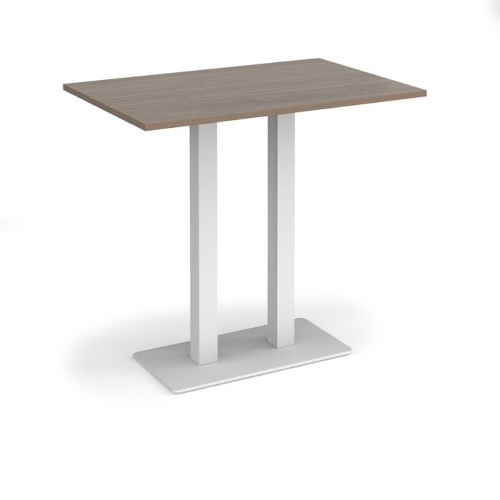 DAMS Eros rectangular poseur table with flat rectangular base and twin uprights 1200mm x 800mm-35868