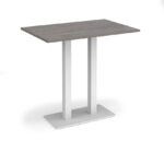 DAMS Eros rectangular poseur table with flat rectangular base and twin uprights 1200mm x 800mm-35870