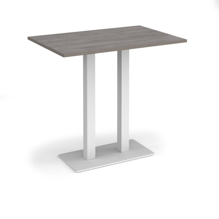 DAMS Eros rectangular poseur table with flat rectangular base and twin uprights 1200mm x 800mm-35870
