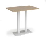 DAMS Eros rectangular poseur table with flat rectangular base and twin uprights 1200mm x 800mm-35866