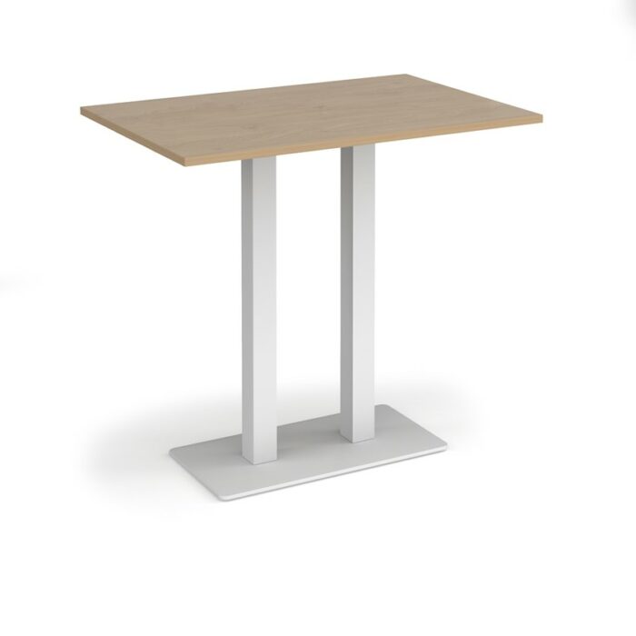 DAMS Eros rectangular poseur table with flat rectangular base and twin uprights 1200mm x 800mm-35866