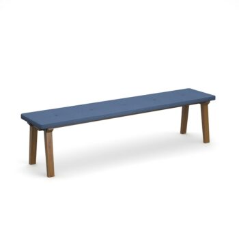 DAMS Crew upholstered dining bench 1800mm with three buttons and oak legs-0