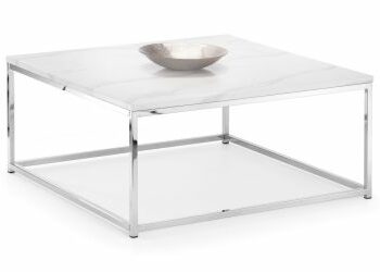 julian bowen Scala White Marble Top Square Coffee Table-0
