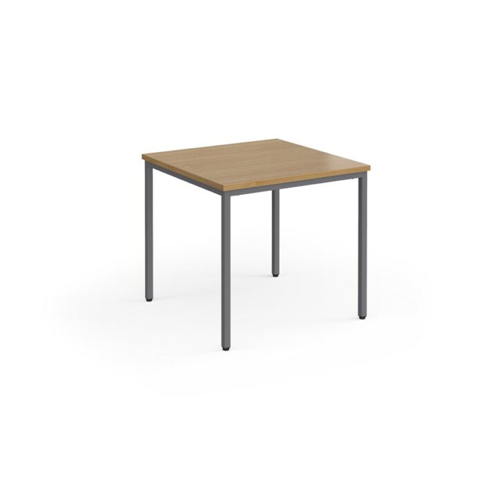 DAMS Flexi 25 square table with silver frame 800mm x 800mm - beech-34556