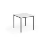 DAMS Flexi 25 square table with silver frame 800mm x 800mm - beech-34555