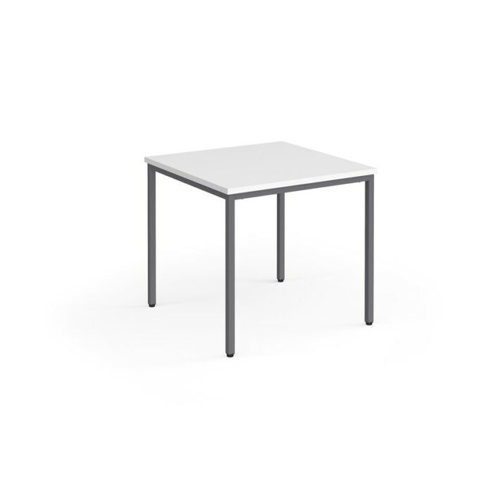 DAMS Flexi 25 square table with silver frame 800mm x 800mm - beech-34555