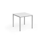 DAMS Flexi 25 square table with silver frame 800mm x 800mm - beech-34557