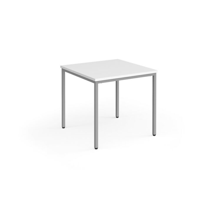 DAMS Flexi 25 square table with silver frame 800mm x 800mm - beech-34557