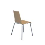 DAMS Fundamental dining chair in beech with chrome frame-26783