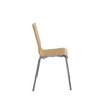 DAMS Fundamental dining chair in beech with chrome frame-26784