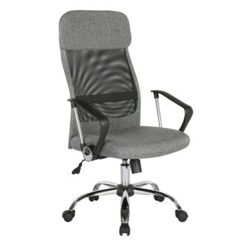 Dams Chord high back operators chair with mesh back and headrest - grey-0