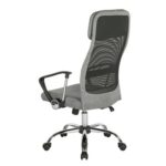 Dams Chord high back operators chair with mesh back and headrest - grey-26731