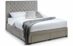 Julian Bowen Wilton Deep Buttoned 4 Drawer Bed - Grey-0