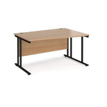 DAMS Maestro 25 Cantilever Leg Wave Desk 800mm Deep - Right Hand-0