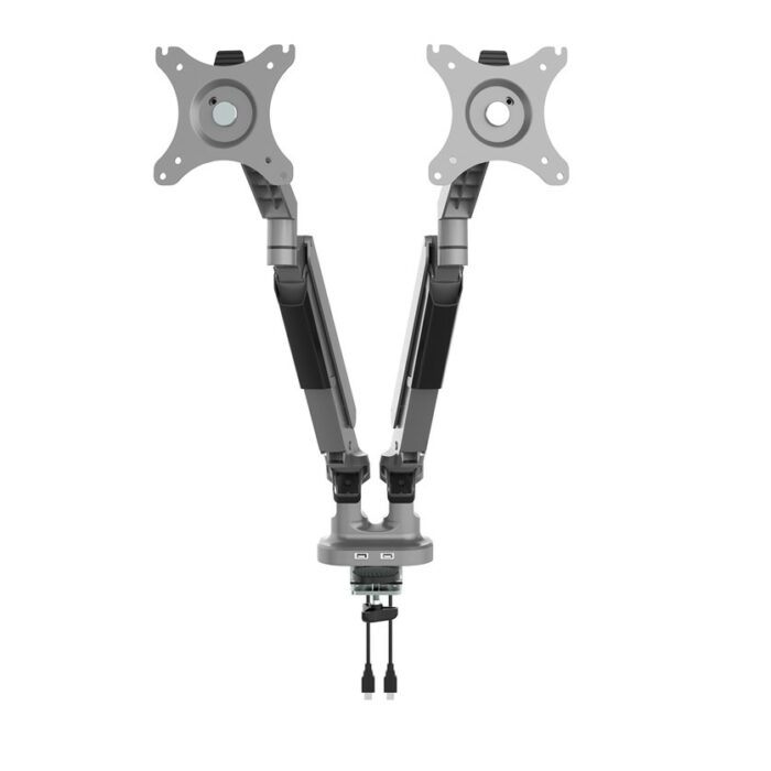 DAMS Triton gas lift space-saving double monitor arm-27290