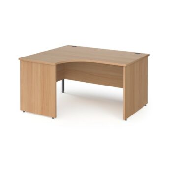 DAMS Contract 25 left hand ergonomic desk with panel ends-0