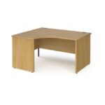 DAMS Contract 25 left hand ergonomic desk with panel ends-26868