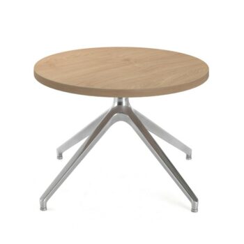 DAMS Otis coffee table 600mm diameter with oak top and pyramid base-0