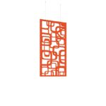 DAMS Piano Chords acoustic patterned hanging screens 1200 x 600mm with hanging wires and hooks - Bygone (4 pack)-27192