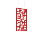 DAMS Piano Chords acoustic patterned hanging screens 1200 x 600mm with hanging wires and hooks - Bygone (4 pack)-27196