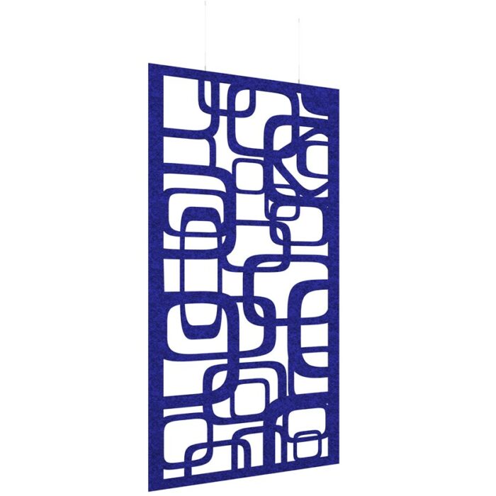 DAMS Piano Chords acoustic patterned hanging screens in 2400 x 1200mm with hanging wires and hooks - Bygone-0