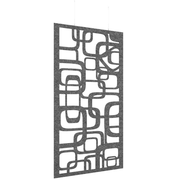 DAMS Piano Chords acoustic patterned hanging screens in 2400 x 1200mm with hanging wires and hooks - Bygone-27200