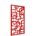 DAMS Piano Chords acoustic patterned hanging screens in 2400 x 1200mm with hanging wires and hooks - Bygone-27202