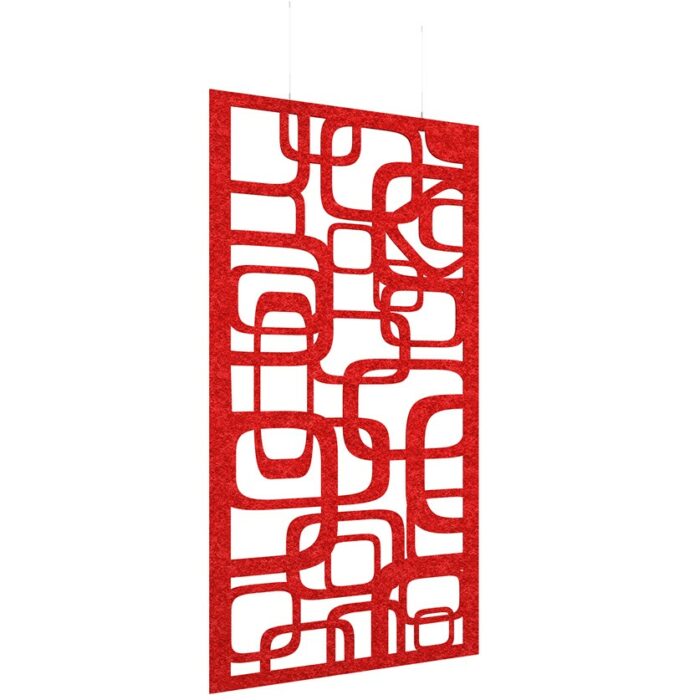 DAMS Piano Chords acoustic patterned hanging screens in 2400 x 1200mm with hanging wires and hooks - Bygone-27202