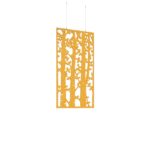 DAMS Piano Chords acoustic patterned hanging screens 1200 x 600mm with hanging wires and hooks - Ebony (4 pack)-27207