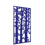 DAMS Piano Chords acoustic patterned hanging screens 2400 x 1200mm with hanging wires and hooks - Ebony-0