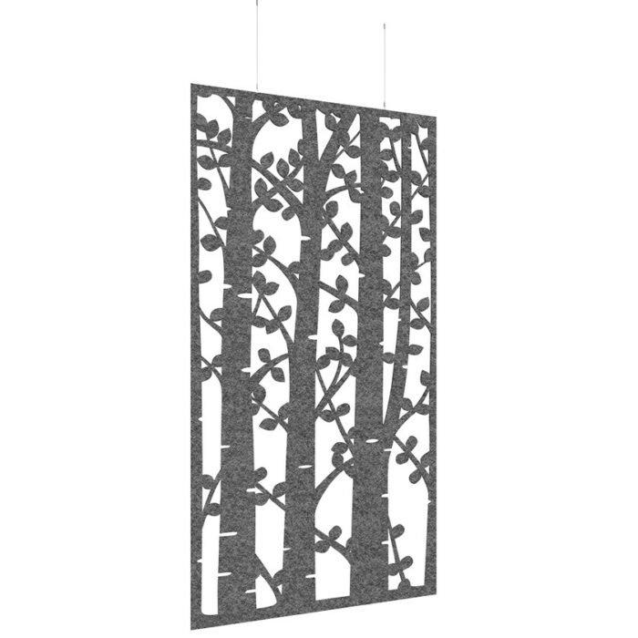 DAMS Piano Chords acoustic patterned hanging screens 2400 x 1200mm with hanging wires and hooks - Ebony-27214