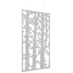DAMS Piano Chords acoustic patterned hanging screens 2400 x 1200mm with hanging wires and hooks - Ebony-27215