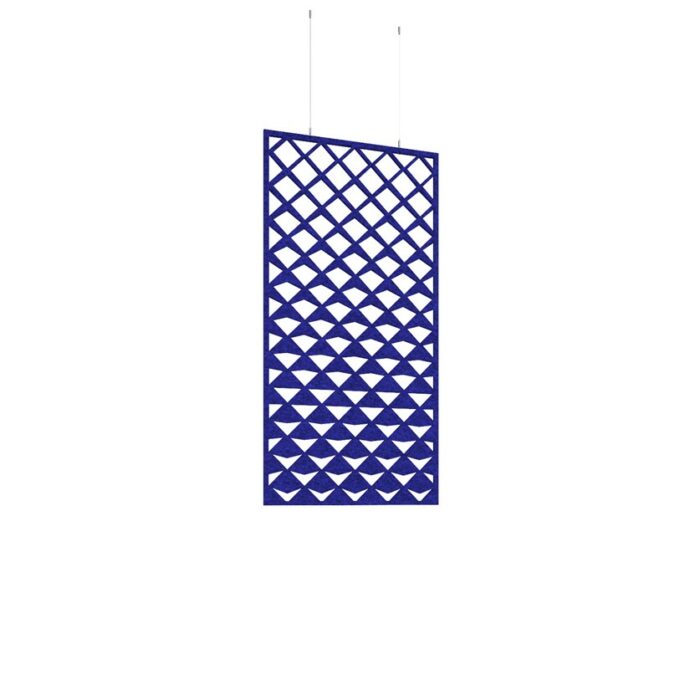 DAMS Piano Chords acoustic patterned hanging screens 1200 x 600mm with hanging wires and hooks - Reflection (4 pack)-0