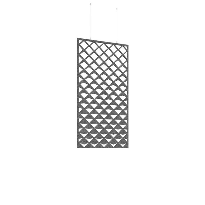 DAMS Piano Chords acoustic patterned hanging screens 1200 x 600mm with hanging wires and hooks - Reflection (4 pack)-27222