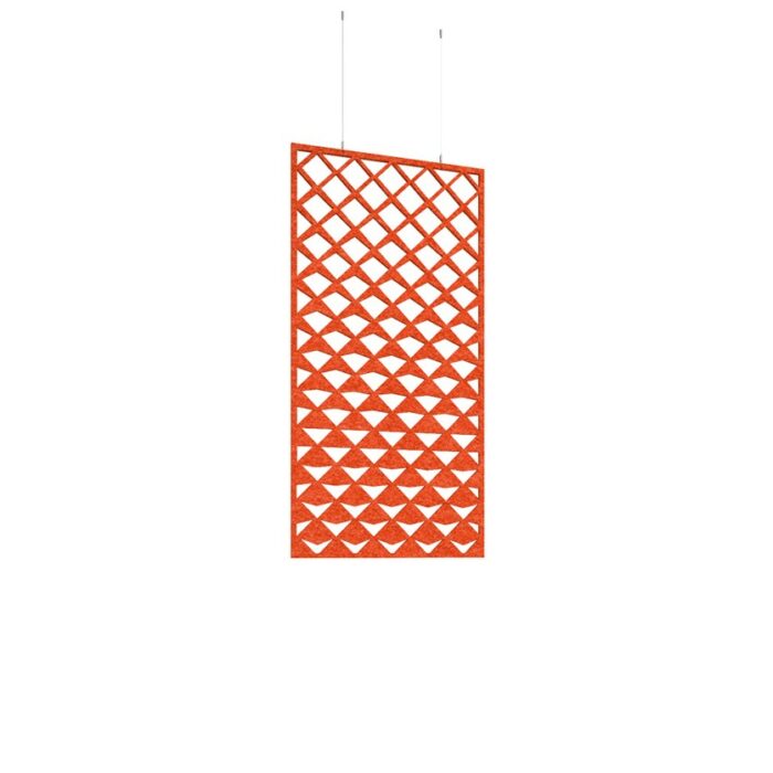 DAMS Piano Chords acoustic patterned hanging screens 1200 x 600mm with hanging wires and hooks - Reflection (4 pack)-27223