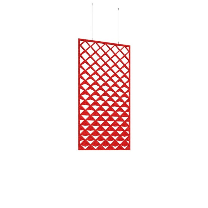 DAMS Piano Chords acoustic patterned hanging screens 1200 x 600mm with hanging wires and hooks - Reflection (4 pack)-27220