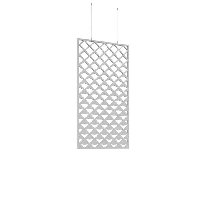 DAMS Piano Chords acoustic patterned hanging screens 1200 x 600mm with hanging wires and hooks - Reflection (4 pack)-27221