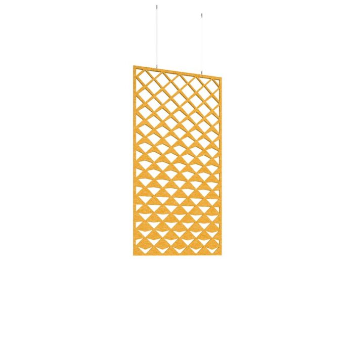 DAMS Piano Chords acoustic patterned hanging screens 1200 x 600mm with hanging wires and hooks - Reflection (4 pack)-27219