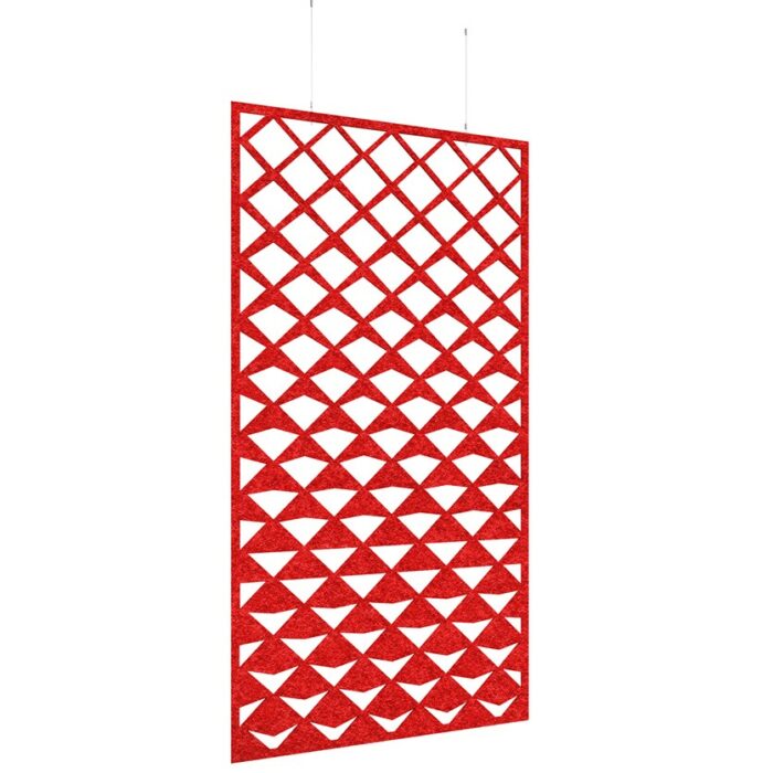 DAMS Piano Chords acoustic patterned hanging screens in dark blue 2400 x 1200mm with hanging wires and hooks - Reflection-27232