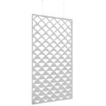 DAMS Piano Chords acoustic patterned hanging screens in dark blue 2400 x 1200mm with hanging wires and hooks - Reflection-27226