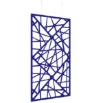 DAMS Piano Chords acoustic patterned hanging screens 2400 x 1200mm with hanging wires and hooks - Shatter-0