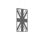 DAMS Piano Chords acoustic patterned hanging screens 1200 x 600mm with hanging wires and hooks - Union (4 pack)-27252