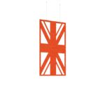 DAMS Piano Chords acoustic patterned hanging screens 1200 x 600mm with hanging wires and hooks - Union (4 pack)-27249