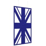 DAMS Piano Chords acoustic patterned hanging screens 2400 x 1200mm with hanging wires and hooks - Union-0