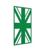 DAMS Piano Chords acoustic patterned hanging screens 2400 x 1200mm with hanging wires and hooks - Union-27260