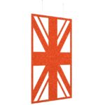 DAMS Piano Chords acoustic patterned hanging screens 2400 x 1200mm with hanging wires and hooks - Union-27255