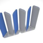 DAMS Piano Keys acoustic screen with silver base and 3 rotating panels-27048