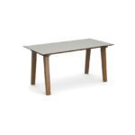 DAMS Crew rectangular table with oak leg frame and mdf top with chamfered edges - made to order-0